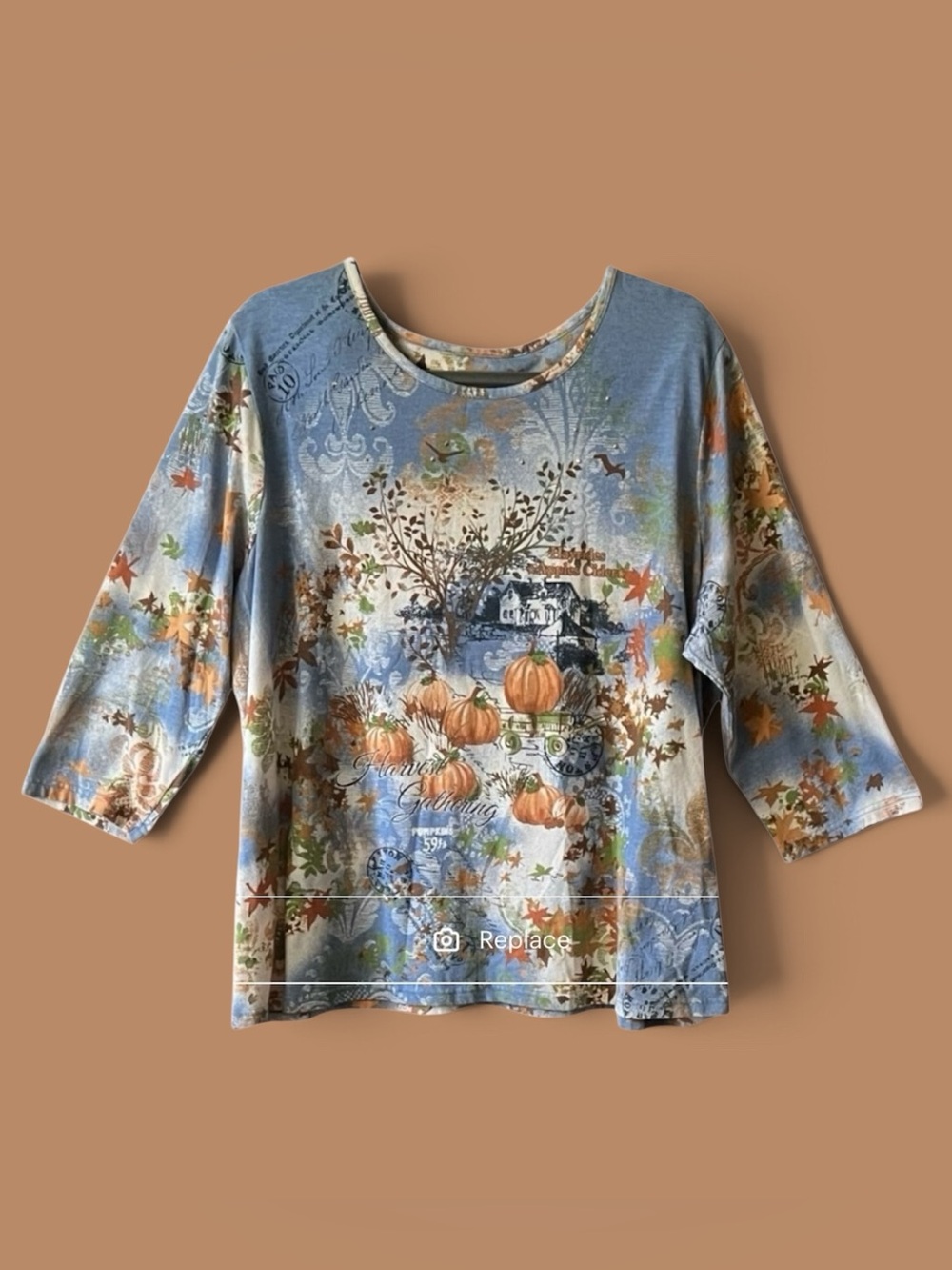 Holiday Edition Harvest Gathering  graphic Womens top. Size 2X
